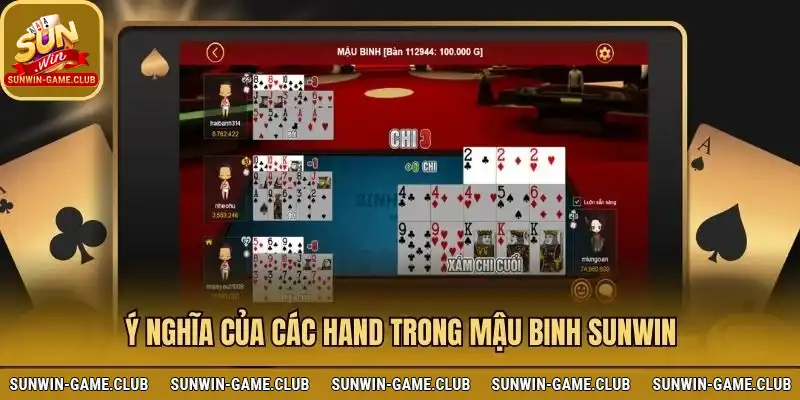 ý nghĩa các Hand trong mậu binh Sunwin
