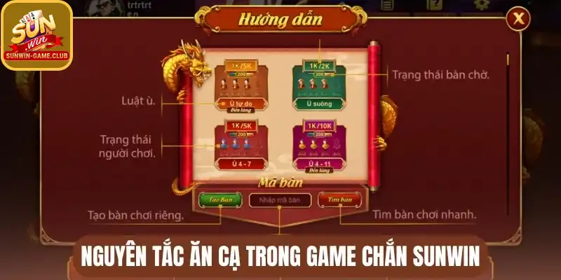 Nguyên tắc chơi game bài chắn Sunwin