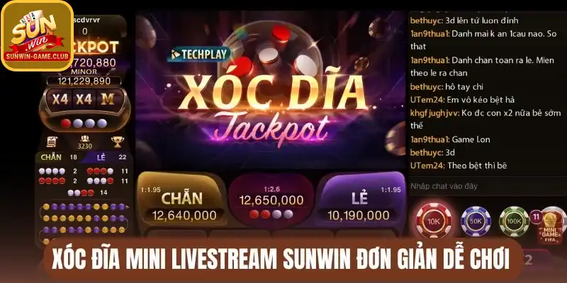 Jackpot trong xóc đĩa live Sunwin